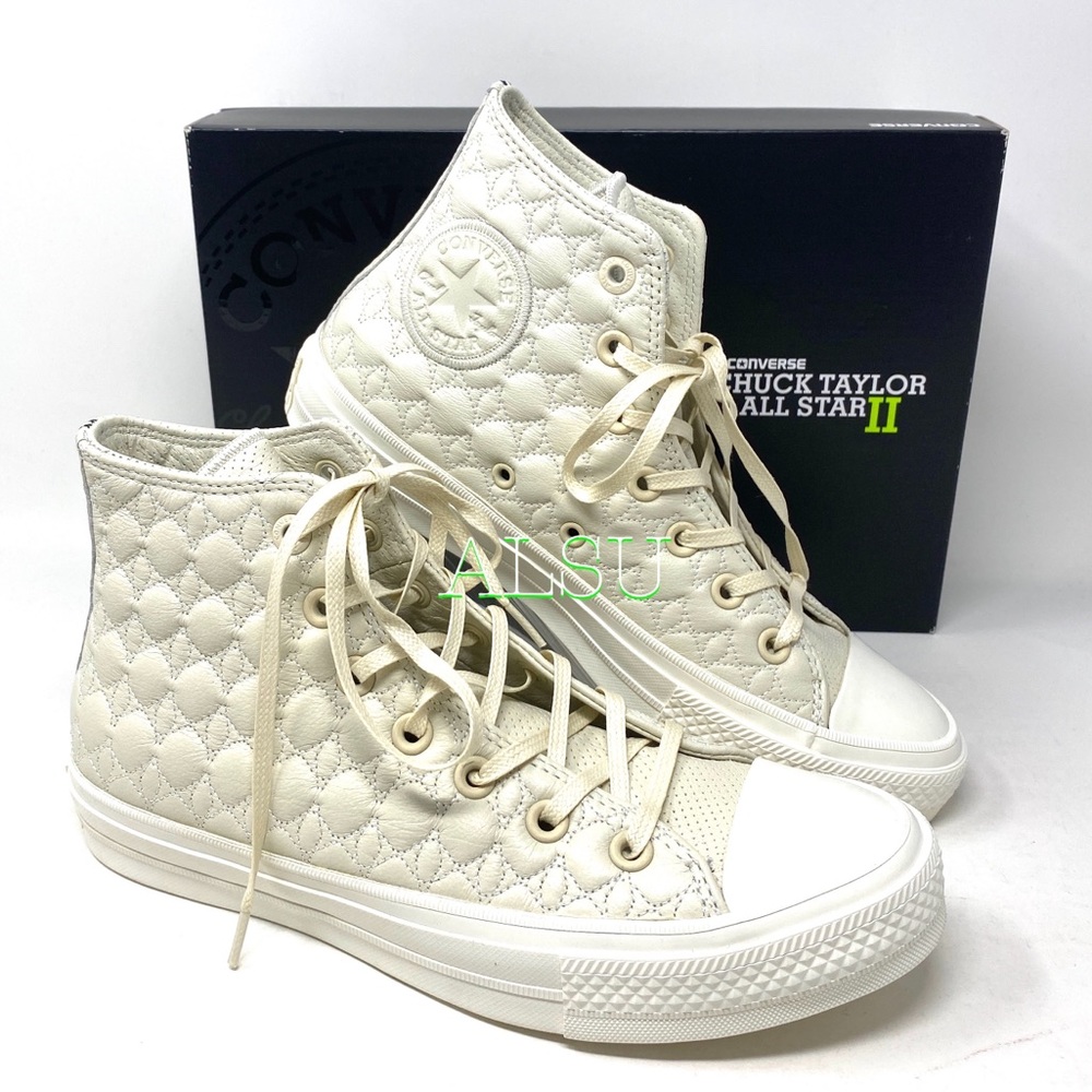 Converse Ctas 2 High Egret Leather Women’s Sneaker - Picture 9 of 10